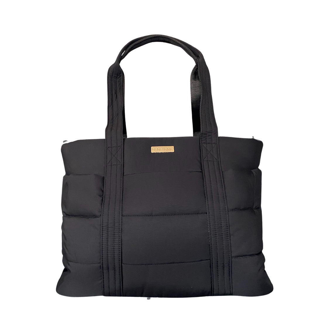 Bebe Chic Margaux Puff Tote (Black)