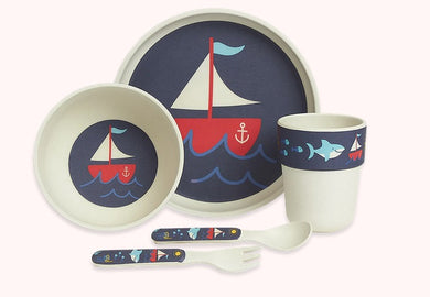 Penny Scallan Bamboo Mealtime Set - Anchors Away