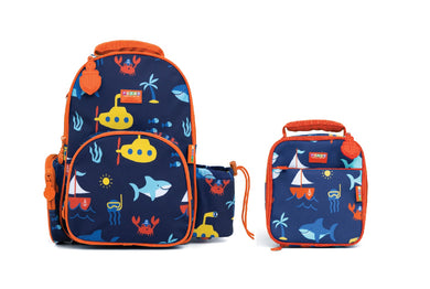 Penny Scallan Bundle of Medium Backpack and Lunch Bag - Anchors Aways