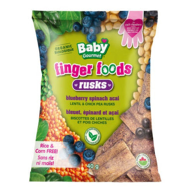 Baby Gourmet Blueberry Spinach Acai Teething Rusks