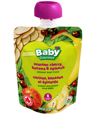 Baby Gourmet Summer Cherry, Banana and Spinach 4.5 fl oz