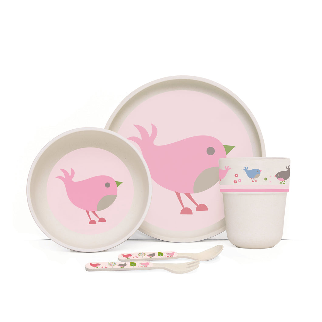 Penny Scallan Bamboo Mealtime Set - Chirpy Bird