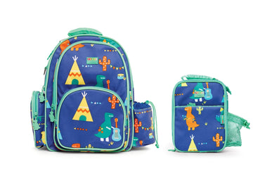 Penny Scallan Bundle of Large Backpack and Large Lunch Bag - Dino Rock