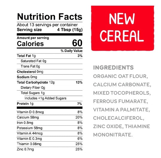 Happy Baby Organic Oatmeal Cereal Chubby Cheeks Baby