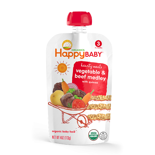 Happy Baby Stage 3  - Vegetables and Beef Medley