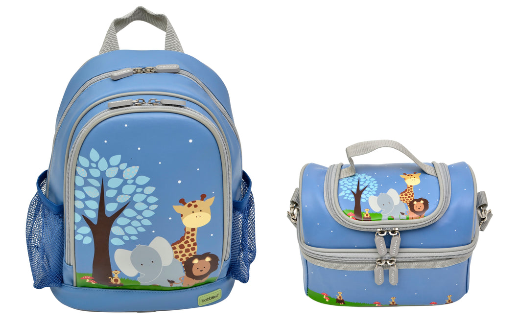 Bobble Art Bundle of Large Backpack and Large Lunch Bag - Safari