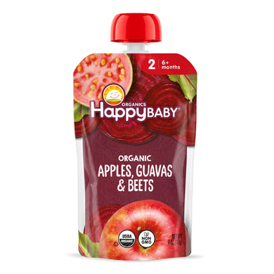 Happy Baby Clearly Crafted Apples, Guavas and Beets 4 oz