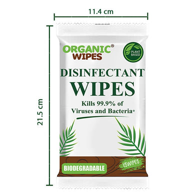 Organic Wipes Disinfectant Wipes 15s