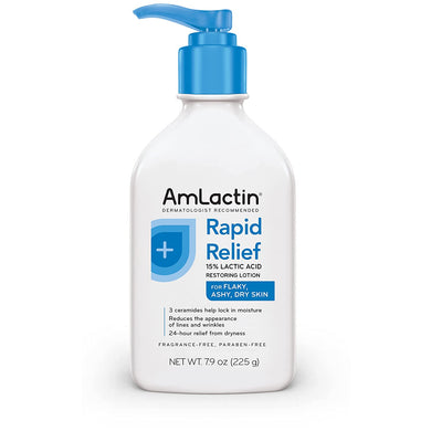 AmLactin Rapid Relief Restoring Body Lotion With Ceramides, Moisturizing Lotion for Dry Skin - 7.9 Oz
