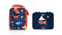 Penny Scallan Bundle of Large Lunch Bag and Large Bento Box - Anchors Away
