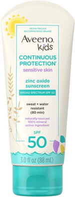 Aveeno Kids Zinc Oxide Mineral Sunscreen Lotion for Children SPF50 3 oz