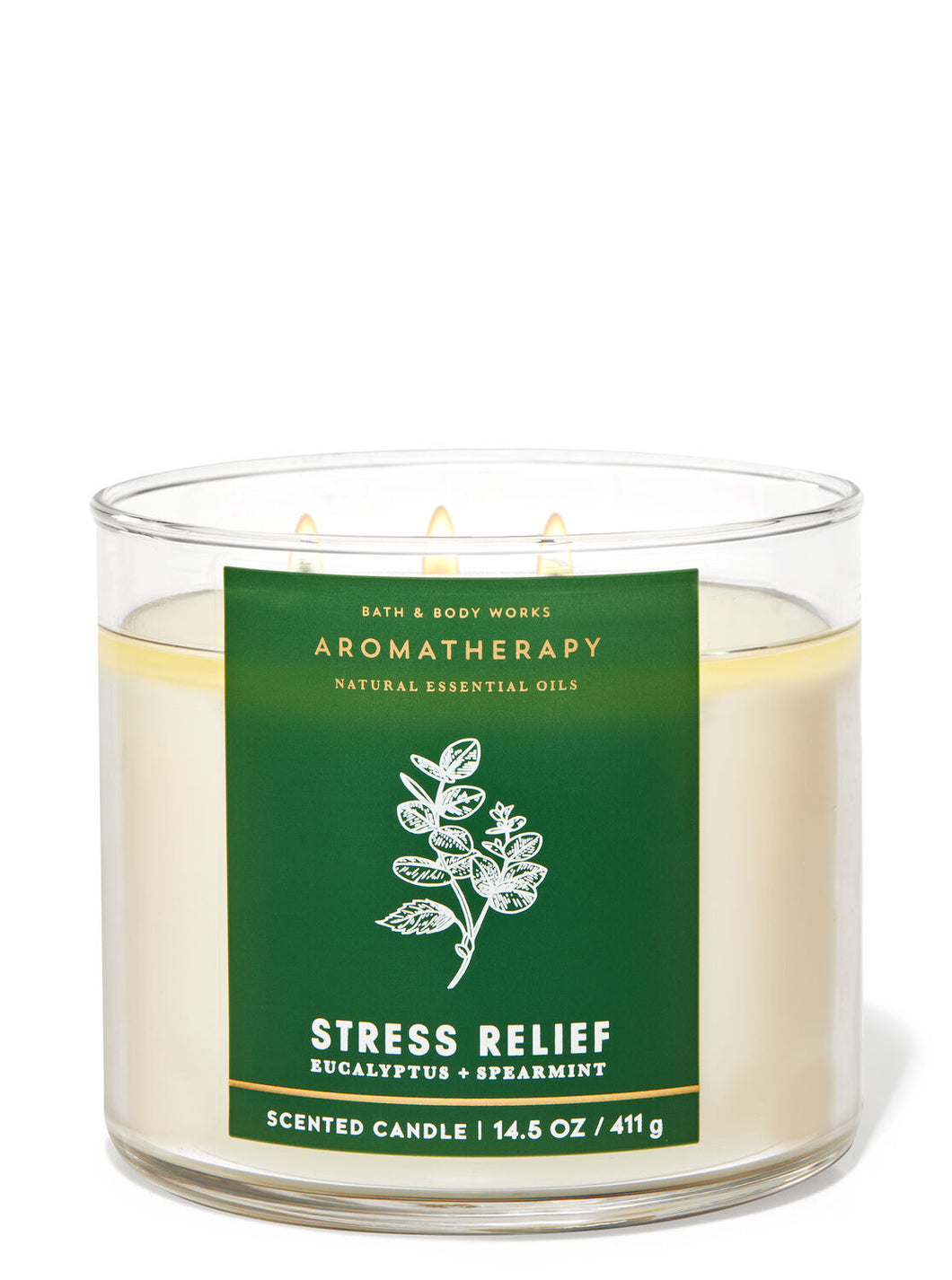 Bath and Body Works Aromatherapy Stress Relief Eucalyptus Spearmint 3-Wick Candle