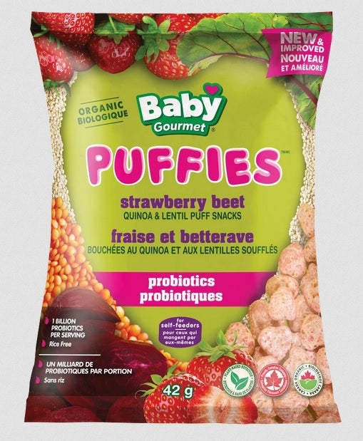 Baby Gourmet Strawberry Beet Puffies Puffs