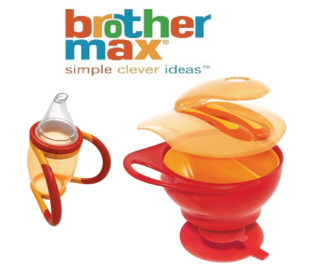 Brother Max Bundle of 4-in-1 Trainer Cup and Easy Hold Weaning Bowl Set