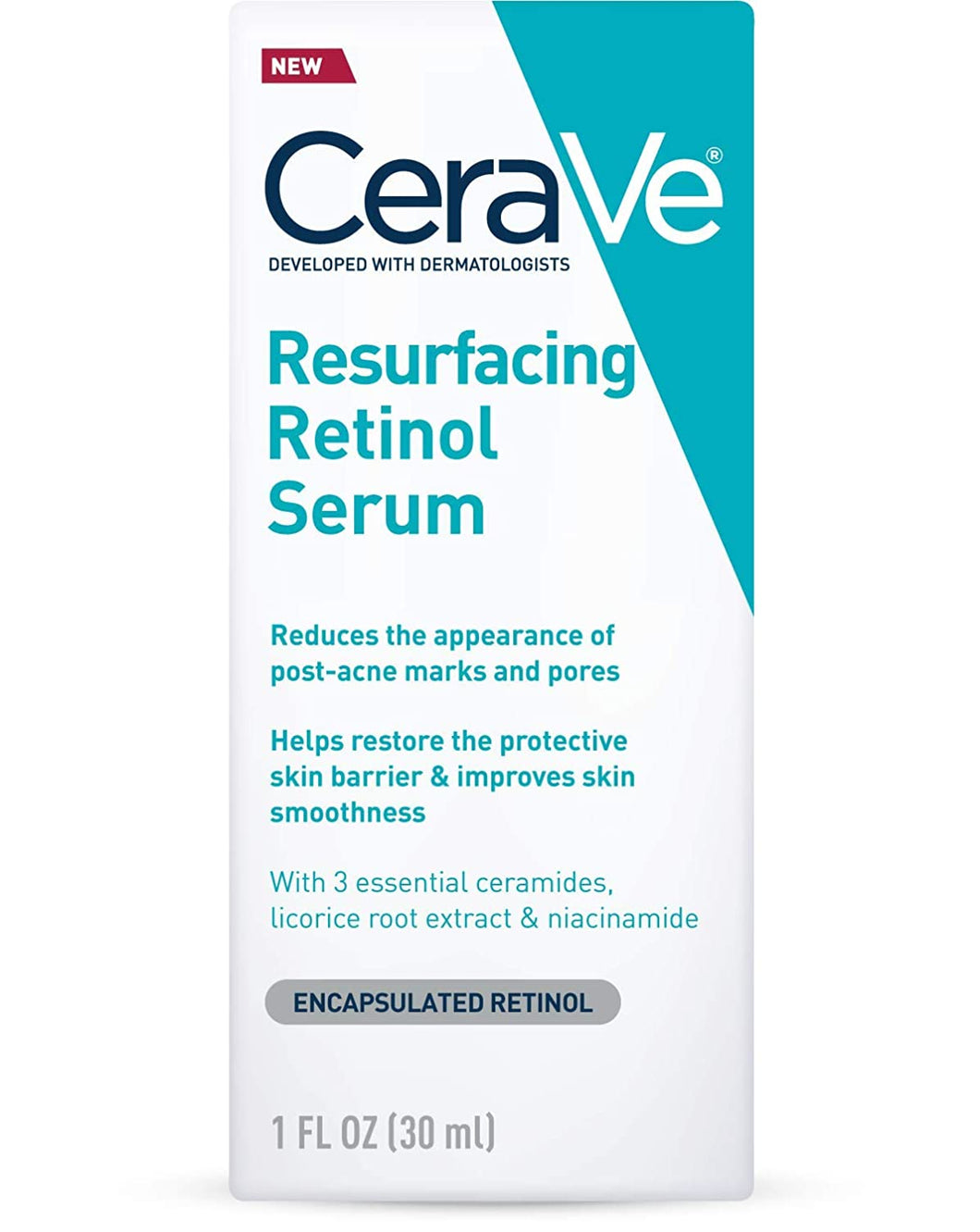 CeraVe Retinol Serum for Post-Acne Marks and Skin Texture 1 fl oz