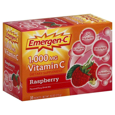 Emergen-C Raspberry Flavor Drink Mix 30 packets