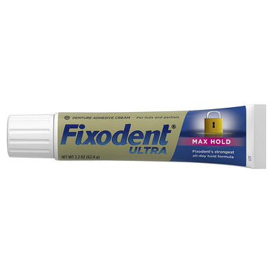 Fixodent Ultra Max Hold Denture Adhesive, 2.2 Ounce
