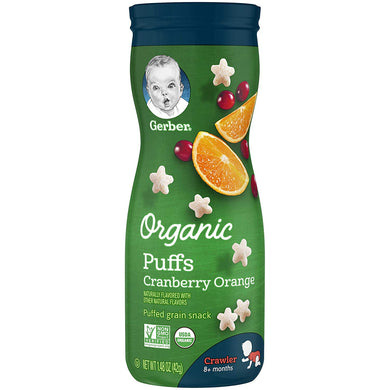 Gerber Organic Cranberry Orange Puffs 1.48 oz.