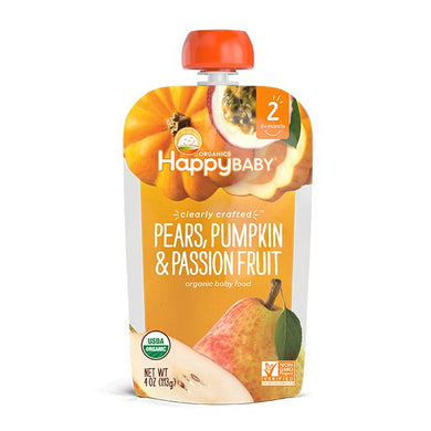 Happy Baby Clearly Crafted Pear, Pumpkin, Passionfruit