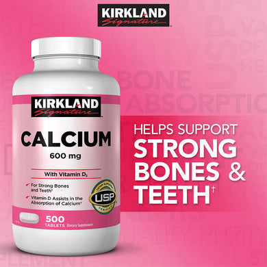 Kirkland Calcium 600 mg with D3 500 tablets