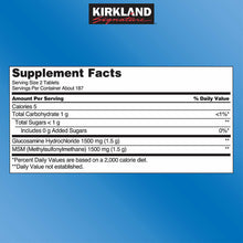 Kirkland Glucosamine with MSM 375 Tablets