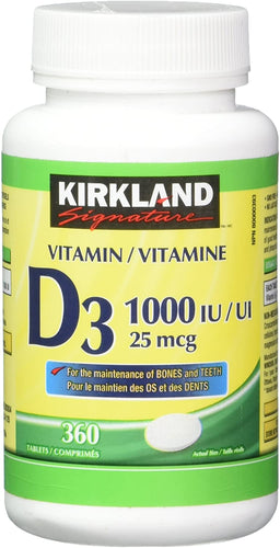 Kirkland Vitamin D3 1000 IU 360 tablets