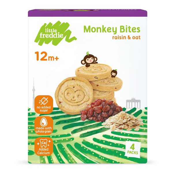 Little Freddie Monkey Bites Oats and Raisin Biscuits
