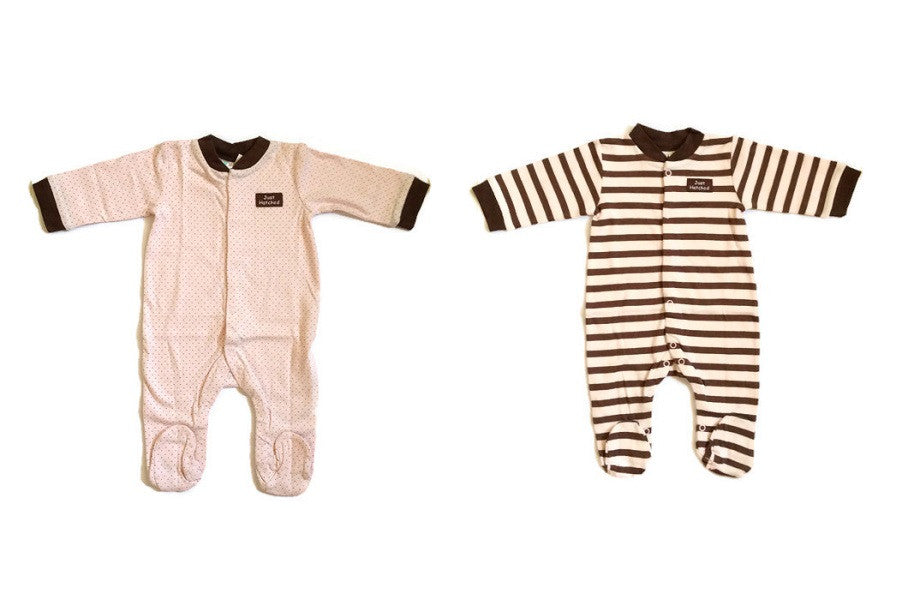 Milk Wear 2-pack Sleepsuits - Just Hatched (Pink)