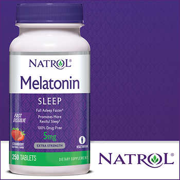 Natrol Melatonin Fast Dissolve, Strawberry Flavor 250 tablet