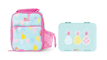 Penny Scallan Bundle of Large Lunch Bag and Large Bento Box - Pineapple Bunting