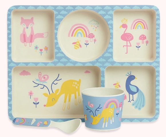 Penny Scallan Bamboo Divided Plate Set - Rainbow Days