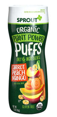 Sprout Organic Quinoa Puffs - Carrot Peach Mango 1.5 oz
