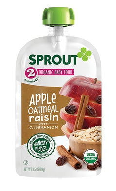 Sprout Organic Stage 2 Apple Oatmeal Raisin 4 oz