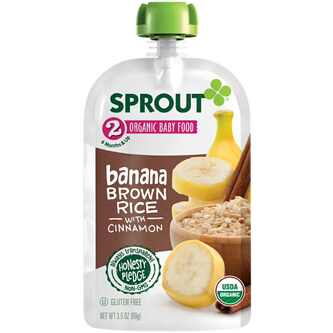 Sprout Organic Stage 2 Banana Brown Rice 4 oz