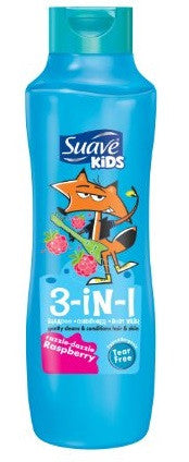 Suave for Kids Kids 3-in-1 Shampoo, Conditioner & Body Wash - Razzle Dazzle Raspberry 22.5 fl oz