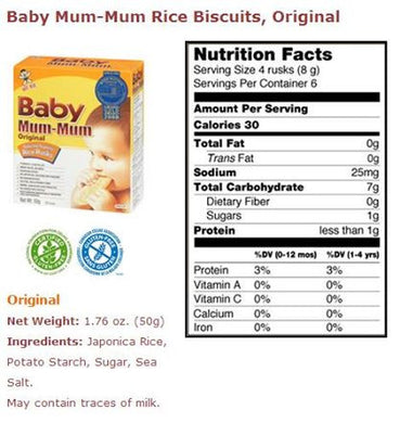 Baby Mum Mum Rice Biscuits