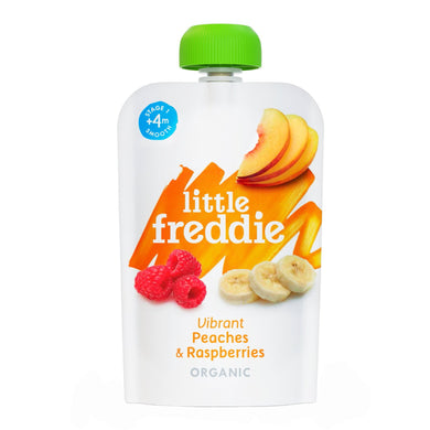 Little Freddie Vibrant Peaches and Raspberries